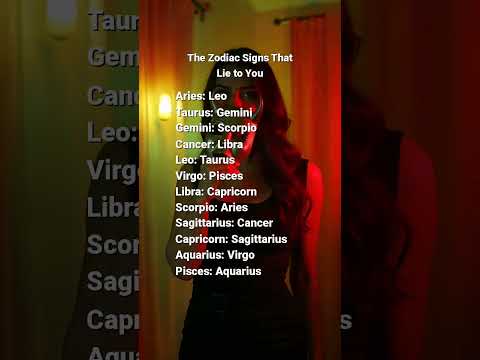 The Zodiac Signs That Lie to You #zodiacsigns #zodiacsign #zodiac #zodiacs #astrology